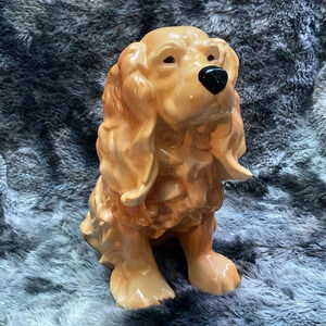 Large 10" tall realistic ceramic Spaniel dog statue/ figurine